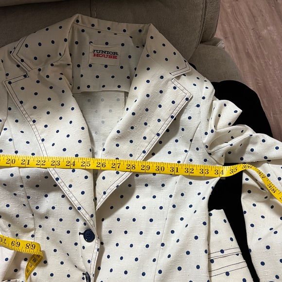 Vintage 1960’s Junior House polka dots jacket with skirt 2pc. - Picture 12 of 16